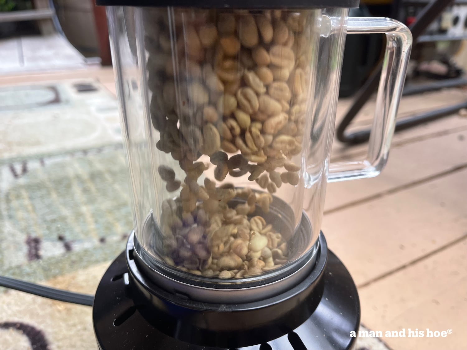 Coffee beans dancing in roaster